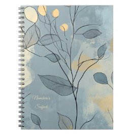 Erstelle Dein eigenes tiefblaues, florales Minimal Notizblock