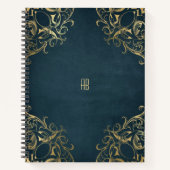 Erstelle Dein eigenes vergoldetes marineblaues Not Notizblock (Vorderseite)