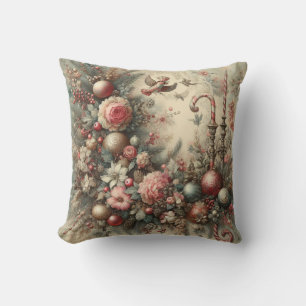 Erstelle Dein eigenes vintage Blumiges Weihnachten Kissen