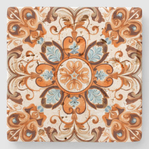 Erstelle Dein eigenes vintage Terrakotta Umber Man Steinuntersetzer