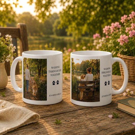 Erstelle dein eigenes Walking through life togethe Kaffeetasse