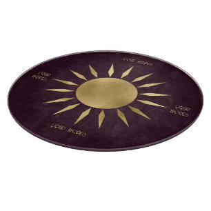Erstelle Dein eigenes Wein & Gold Sonnenmandala Schneidebrett
