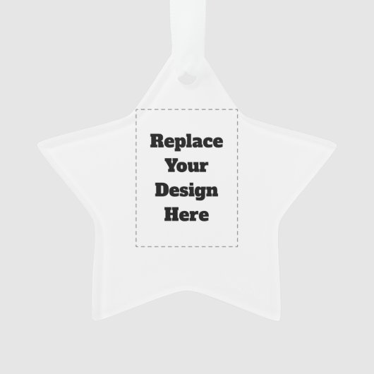 Erstelle Dein eigenes Weiß Ornament (Vorderseite)