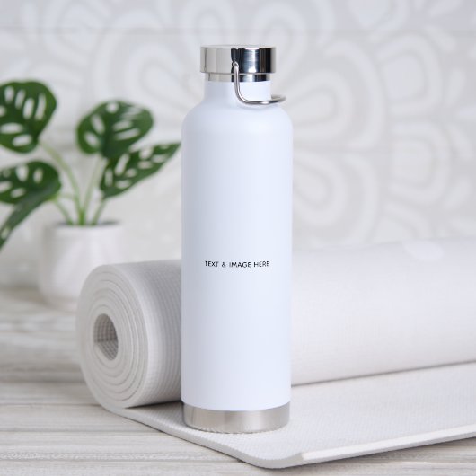 Erstelle dein eigenes Weiß Trinkflasche (Yoga (gedreht))