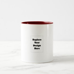 Erstelle dein eigenes Weiß Zweifarbige Tasse