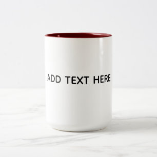 Erstelle dein eigenes Weiß  Zweifarbige Tasse