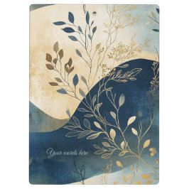 Erstelle Dein eigenes wellenförmiges blaues floral Klemmbrett