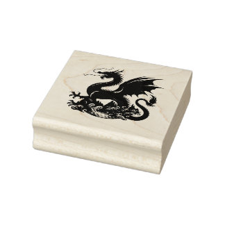 Erstelle dein eigenes wildes Wasserdrachen-Emblem Gummistempel