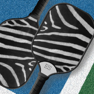 Erstelle Dein Eigenes Zebra-Monogramm-Pickleball-P Pickleball Schläger
