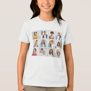 Erstelle Deine eigene 12-Foto-Collage für Kinder U Tri-Blend Shirt