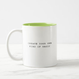 Erstelle Deine Eigene Art Magische Typografie-Tass Zweifarbige Tasse