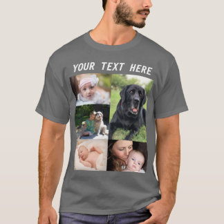 Erstelle deine eigene Bildercollage Foto Familie T-Shirt
