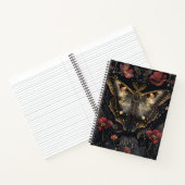 Erstelle deine eigene Black Gold Moth Ruby Red Flo Notizblock (Innenseite)