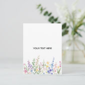 Erstelle deine eigene Blumen  Postkarte (Stehend Vorderseite)