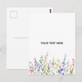 Erstelle deine eigene Blumen  Postkarte (Vorne/Hinten)