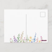 Erstelle deine eigene Blumen  Postkarte (Rückseite)