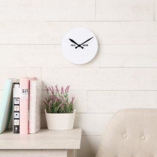 Erstelle deine eigene Blumen  Runde Wanduhr