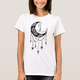 Erstelle Deine eigene boho-magische Mond-Silhouett T-Shirt