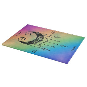 Erstelle Deine eigene boho-mystische Mond-Silhouet Schneidebrett