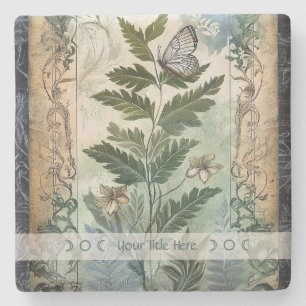 Erstelle deine eigene botanische Blumenillustratio Steinuntersetzer