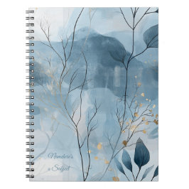 Erstelle deine eigene dusky goldene florale Minima Notizblock
