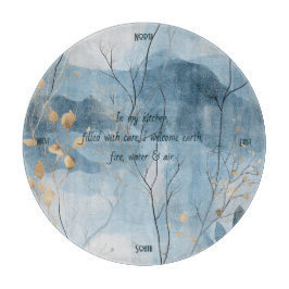 Erstelle deine eigene dusky goldene florale Minima Schneidebrett