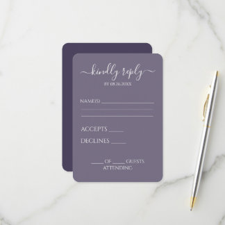 Erstelle deine eigene einfache Hochzeit RSVP Karte