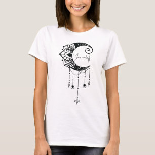 Erstelle Deine eigene elegante Boho-Mond-Silhouett T-Shirt
