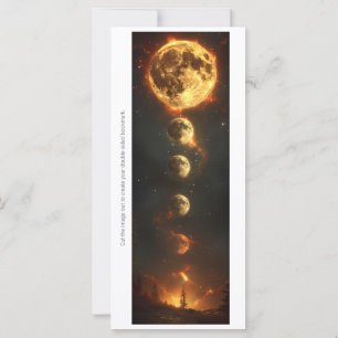 Erstelle deine eigene Feuer Mond Lesezeichen Karte