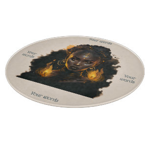 Erstelle deine eigene flammende goldene Hexe Schneidebrett