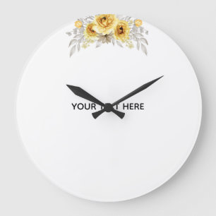 Erstelle deine eigene Floral Große Wanduhr