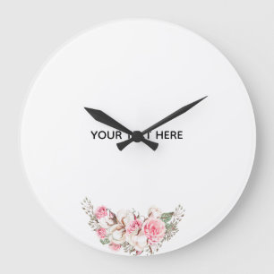 Erstelle deine eigene Floral Große Wanduhr