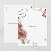 Erstelle deine eigene Floral  Postkarte (Vorne/Hinten)
