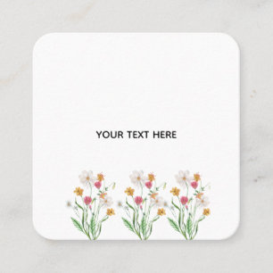 Erstelle deine eigene Floral Quadratische Visitenkarte