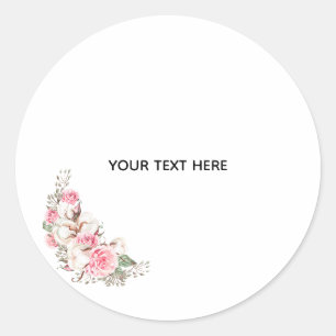 Erstelle deine eigene Floral  Runder Aufkleber
