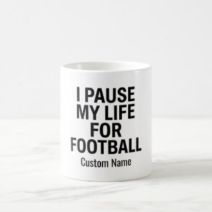 Erstelle deine eigene Fußball-Tasse   Ich pausiere Kaffeetasse