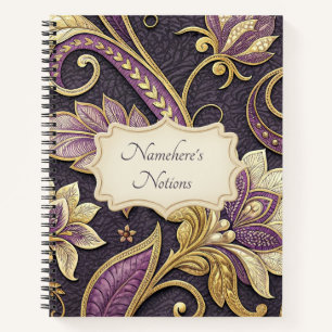 Erstelle deine eigene Gold-Pfirsich-Lotus-Vintage- Notizblock