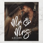 Erstelle Deine eigene Hochzeitsfotografie Weinetikett (Einzelnes Label)