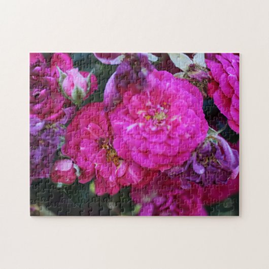 Erstelle deine eigene hübsche rosa Blume Puzzle (Horizontal)