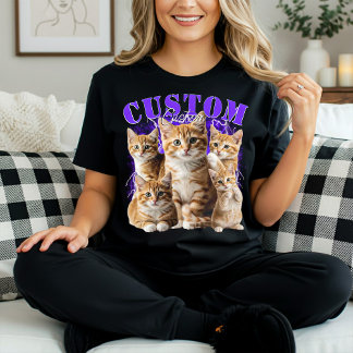 Erstelle deine eigene Katze oder Haustiere 90er Bo Tri-Blend Shirt