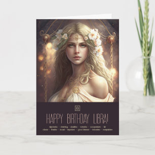 Erstelle deine eigene Libra-Sonnensignatur-Zodiak- Feiertagskarte