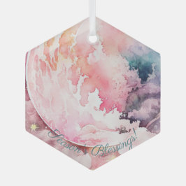 Erstelle deine eigene lunare Liebesmagie Cloudy Pi Ornament Aus Glas