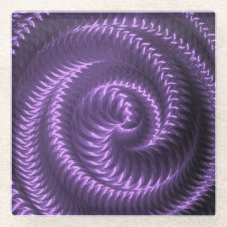 Erstelle deine eigene - Metallische Spirale - Lila Glasuntersetzer