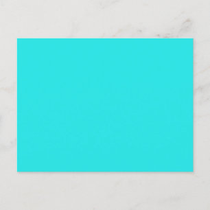 Erstelle deine eigene minimalistische Cyan-Hochzei Einladungspostkarte