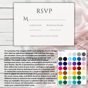 Erstelle deine eigene moderne elegante Hochzeit RSVP Karte