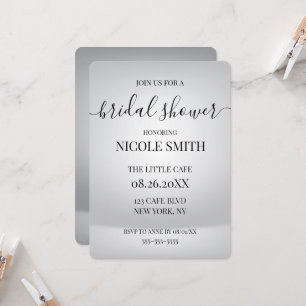 Erstelle deine eigene moderne graue Bridal Shower Einladung