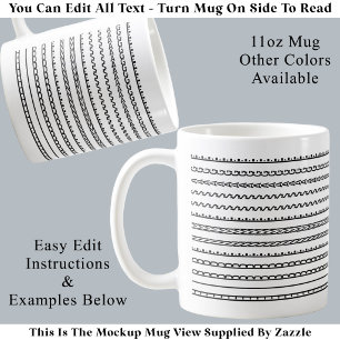 Erstelle Deine eigene moderne minimalistische vers Kaffeetasse