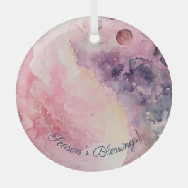 Erstelle deine eigene Mondliebesmagie Rosa Mond Ornament Aus Glas
