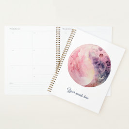 Erstelle deine eigene Mondliebesmagie Rosa Mond Planer