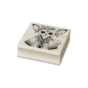Erstelle deine eigene mystische Fuchspriesterin Gummistempel